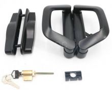 Sliding handle lock set